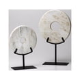 thumbnail image 1 of Cyan Design 02309 17.25" Large White Disk On Stand - White, 1 of 5