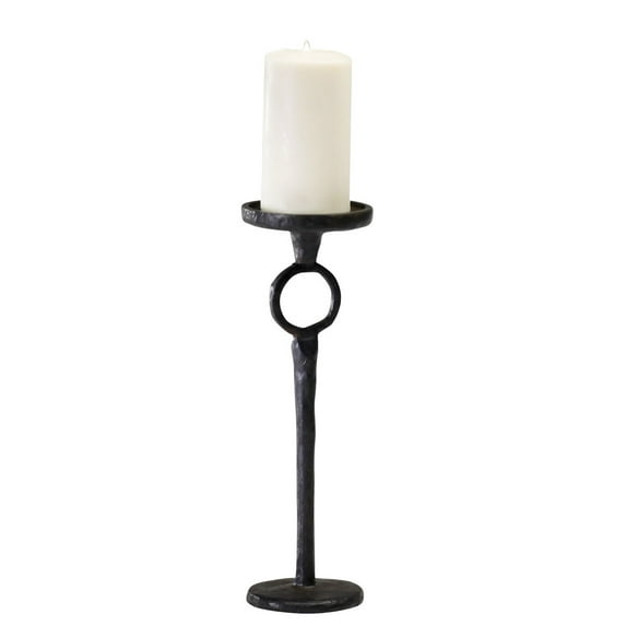4834-Cyan lighting-Duke - small Candleholder-13 Inches Tall and 4.25 Inches Wide