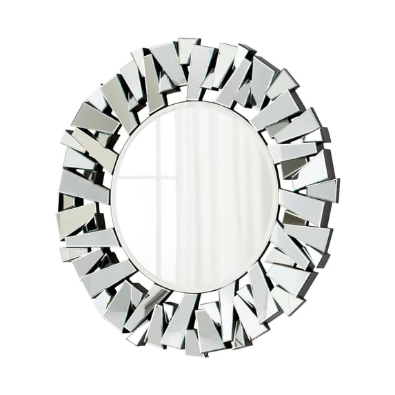 05938-Cyan lighting-Circle Cityscape - 47.25 Inch Decorative Mirror
