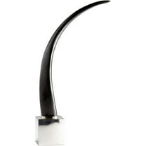 Cyan Design 08861 Blackthorne Horn And Stainless Steel Animal Horn Statue - Nickel