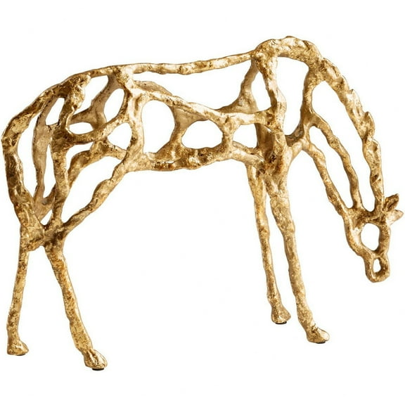 Cyan Design 09099 Ponder Iron Horse Statue - Gold