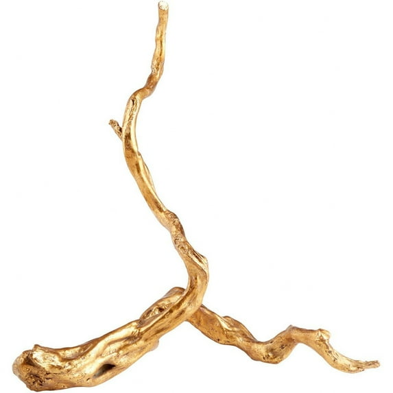 Cyan Design 09132 Drifting Gold Resin Botanical Statue - Gold