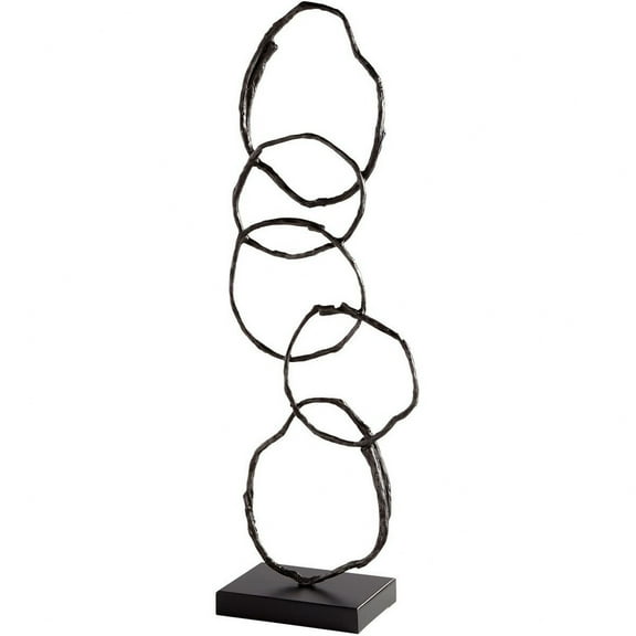 Cyan Design 09574 Inner Circles Granite And Iron Abstract Statue - Bronze