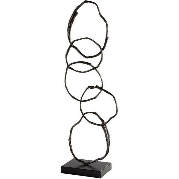 Cyan Design 09574 Inner Circles Granite And Iron Abstract Statue - Bronze