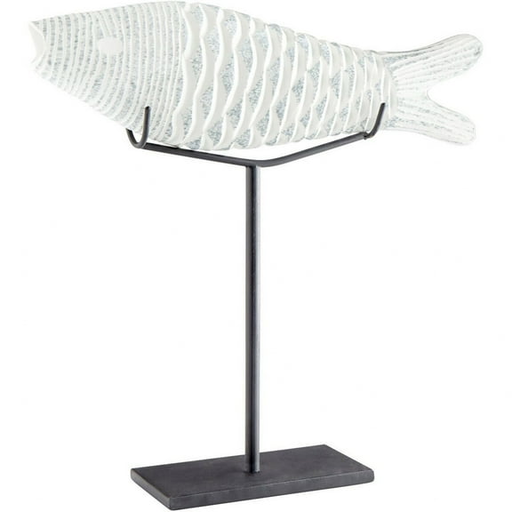 Cyan Design 10035 Grouper Glass And Iron Fish Statue - Frosted Ice