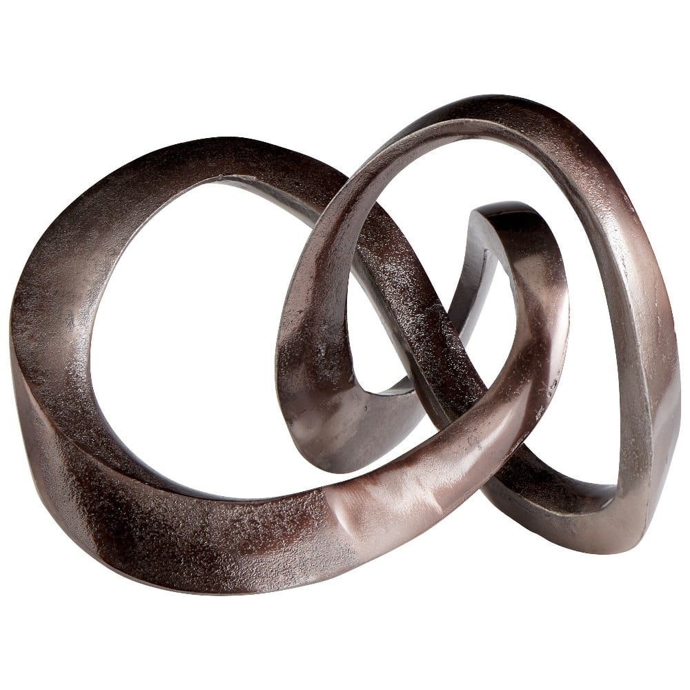 Modern Spring-Inspired Brown Sculpture Statue 10"x10.5"