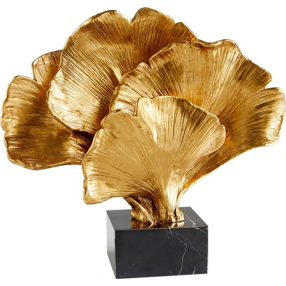 Cyan Design 10430 Marble And Resin Gilded Bloom Sculpture - Gold
