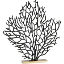 Cyan Design 10635 Aluminum Bonzai Abstract Statue - Matt Black and Gold
