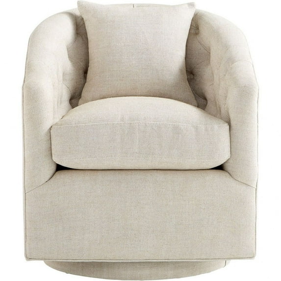 10787-Cyan lighting-Ocassionelle - Chair-31.5 Inches Tall and 28.5 Inches Wide-Cream Finish