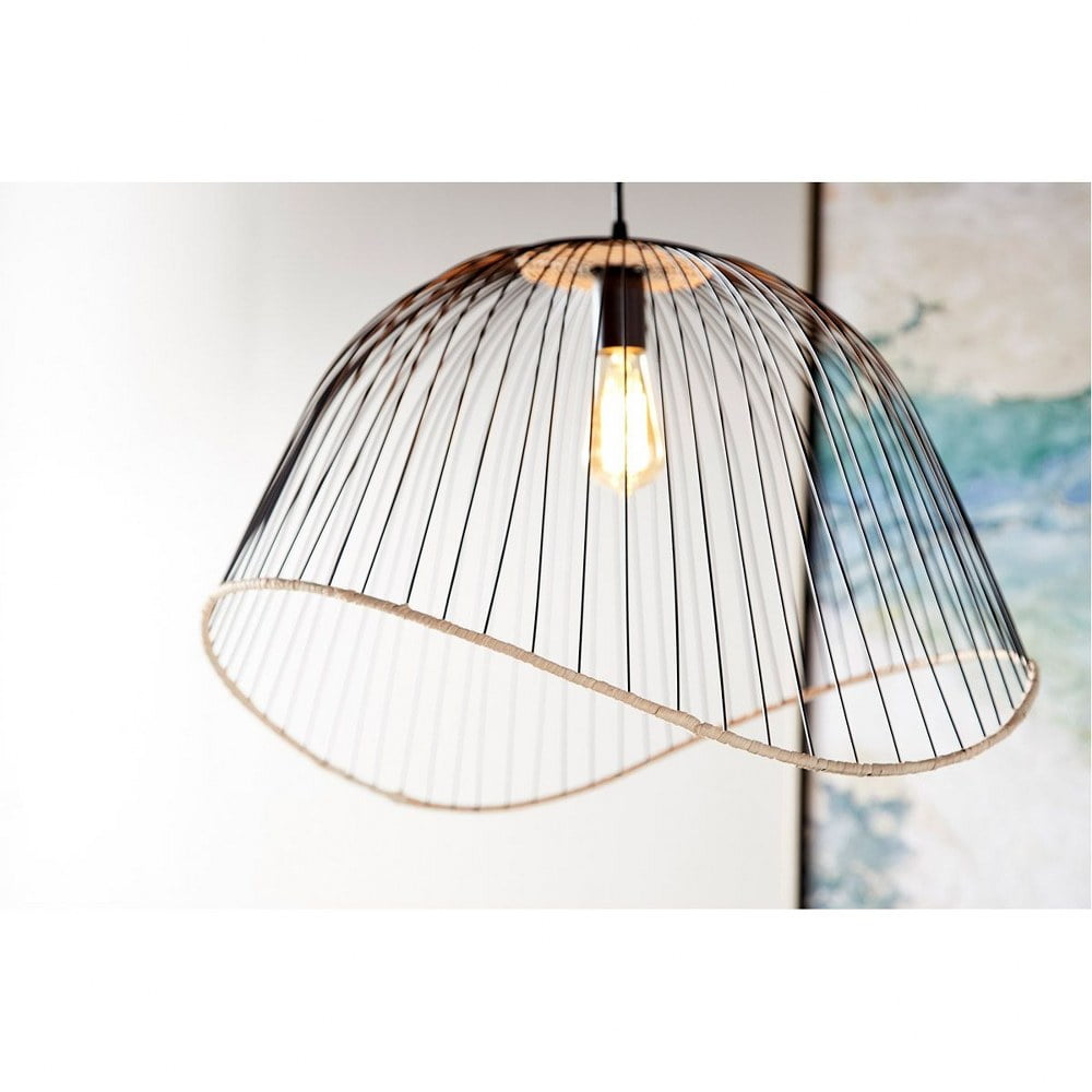 Cloak Matte Black Iron 24" Pendant Light