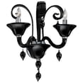 thumbnail image 1 of 5283-2-14-Cyan lighting-Treviso - Two Light Wall Bracket - 16.25 Inches Wide by 18 Inches High   Chrome Finish with Black Murano Glass with Black, 1 of 1