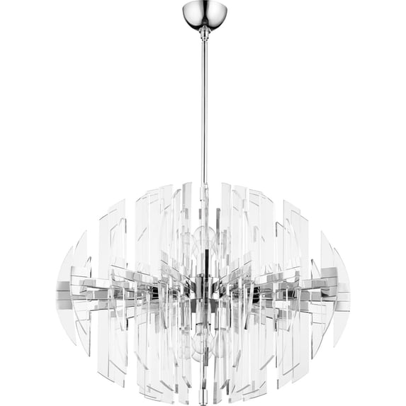 Pendant Light CYAN DESIGN ZION Modern Contemporary Oval 8-Light Polished Nickel