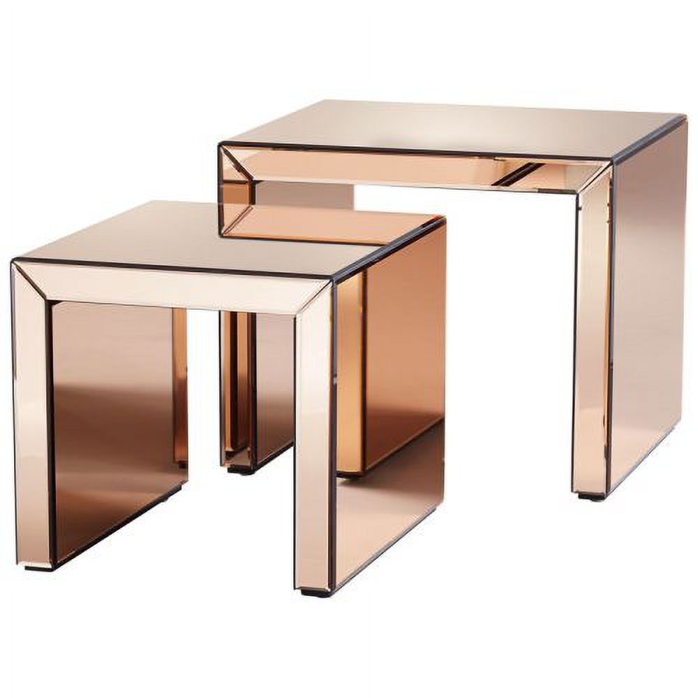 Cyan Design Abigail Nesting Tables Abigail 20" Long Wood and Mirrored