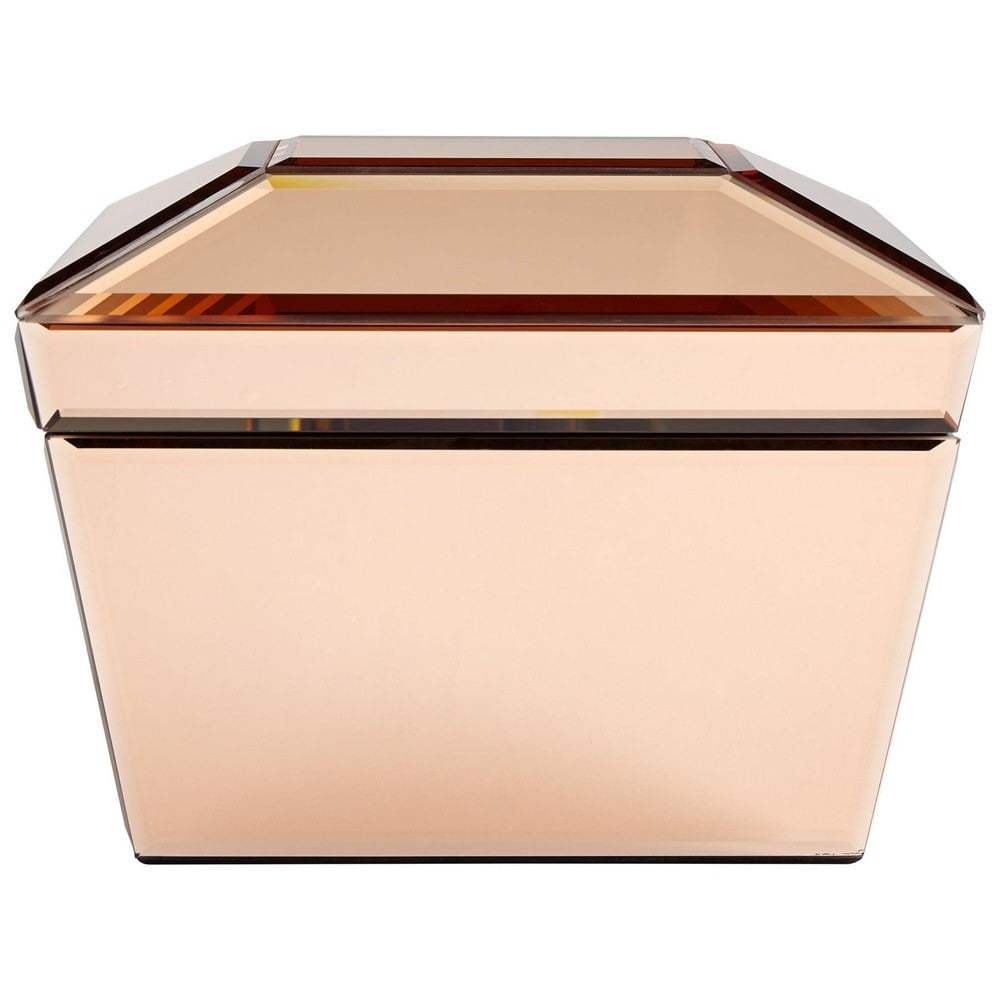Silver Glass Contemporary Decorative Container
