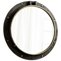 Cyan lighting - Barrel - Round Mirror - 29.5 Inches Wide by 3.75 Inches Deep