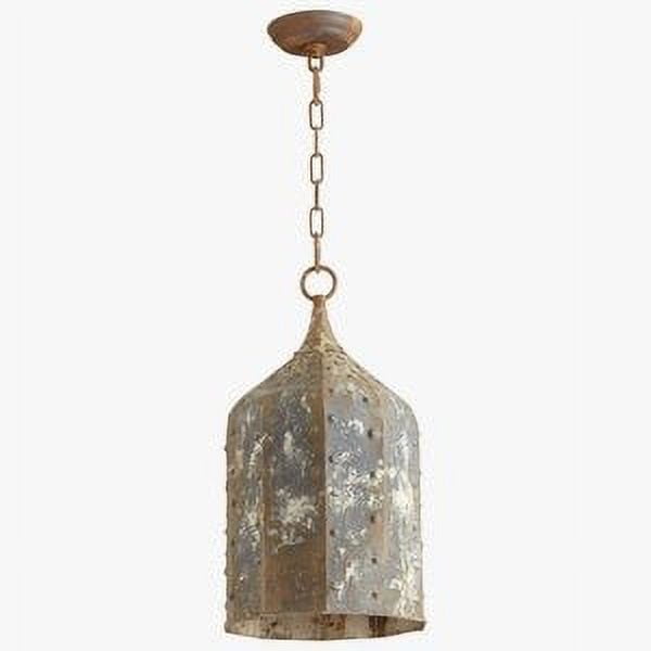 Large Bronze and Glass Contemporary Pendant Light
