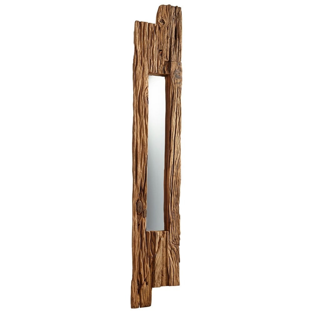 Contemporary Walnut Wood Rectangular Tall Mirror 11.25" x 67.75"