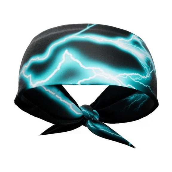 Cyan Lightning Tie Headband