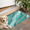 thumbnail image 1 of Cyan Marble Gold Spot Pattern Door Rugs,Washable Non Slip Door Mats Indoor,Decorative Door Mats,Entry Mat Indoor for Entrance,Bedroom,Kitchen,Bathroom,16"x24", 1 of 6