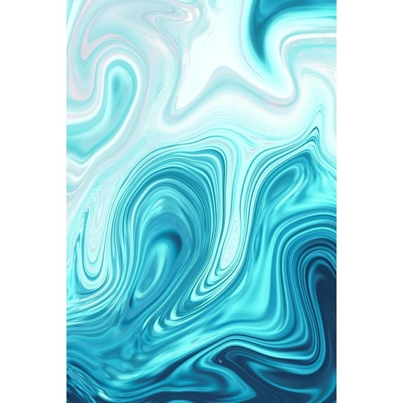 Cyan Marble Poster Print by Martina Pavlova MPA117241