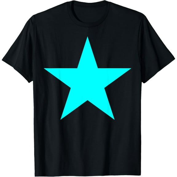 Cyan Star T-Shirt - Cyan Blue Star Shirt T-Shirt