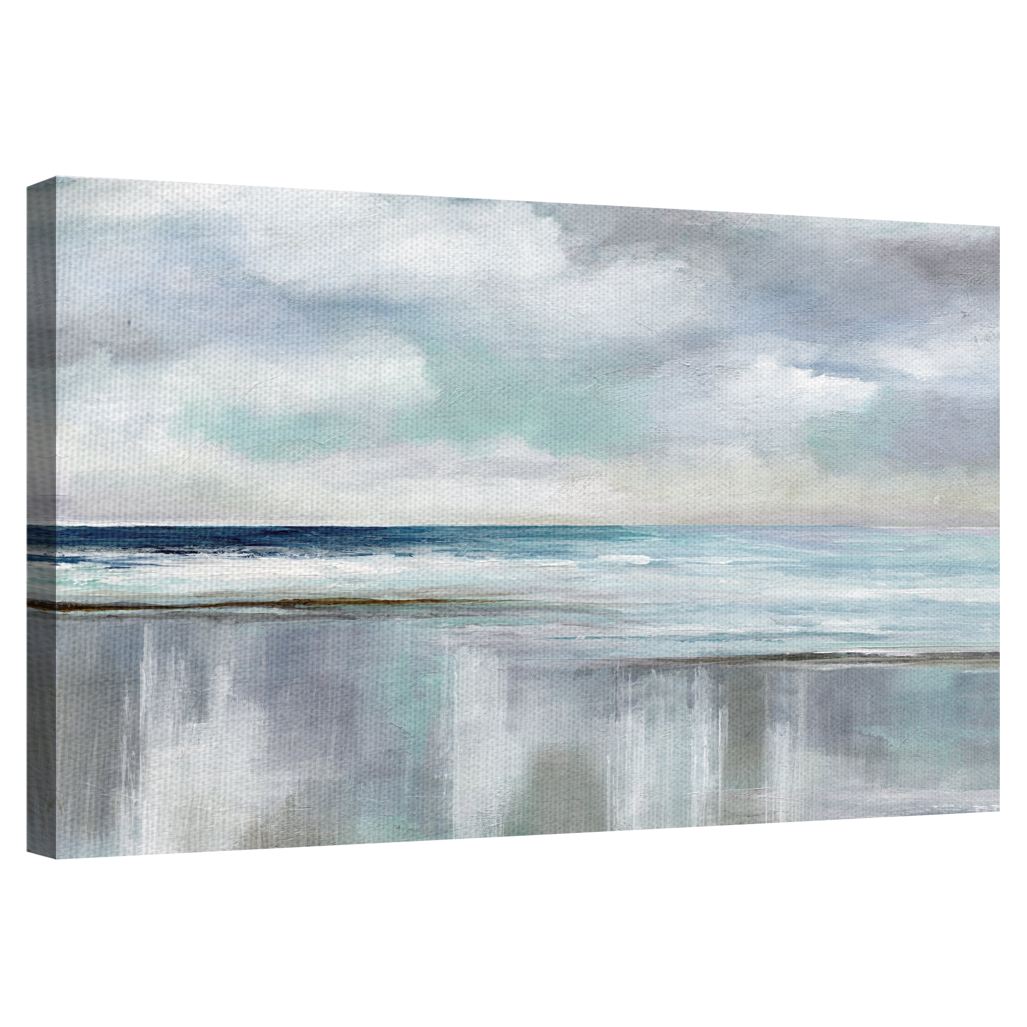 Cyan Sunrise by Nan Wrapped Canvas Painting Art Print