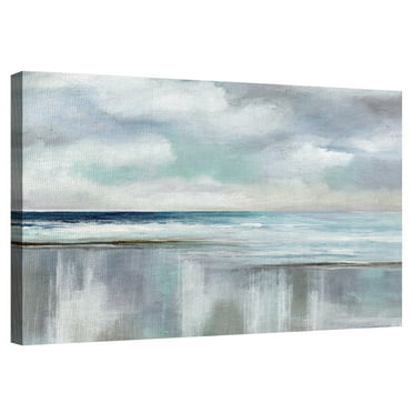 Cyan Sunrise by Nan Wrapped Canvas Painting Art Print