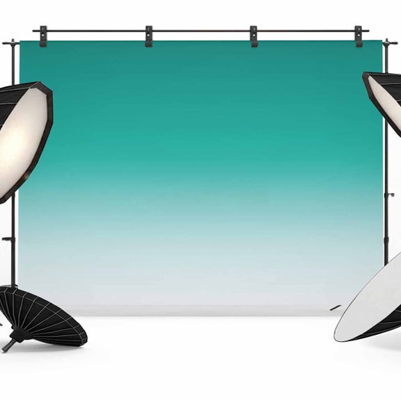 Cyan Turquoise Backdrop for Photography, Gradient Photo Backdrop Portrait Background Party Banner Photo Backgrounds for Studio Booth Props, 7x5ft