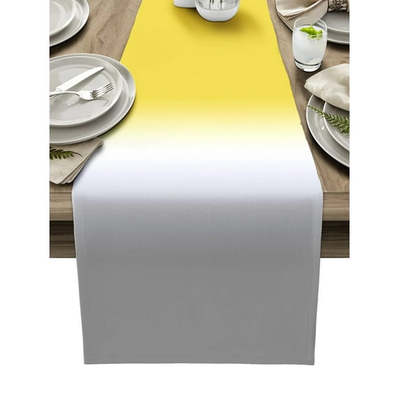 Cyan Turquoise Gray Gradient Table Runner Home Wedding Table Flag Mat Table Centerpieces Decoration Party Dining Long Tablecloth