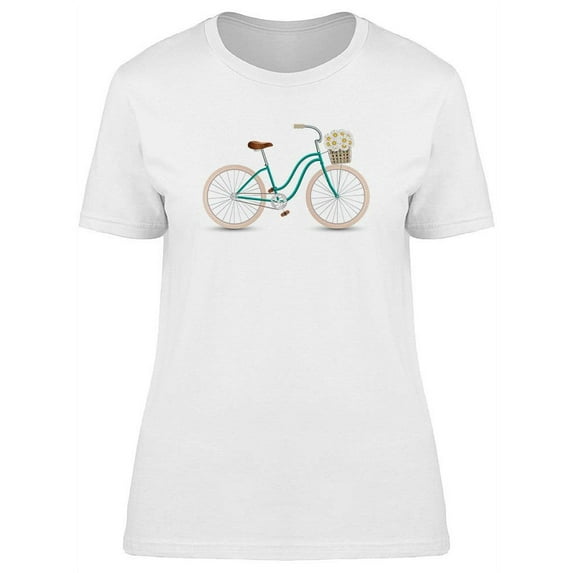 Cyan Vintage Bicycle T-Shirt Women -Image by Shutterstock, Female x-Large