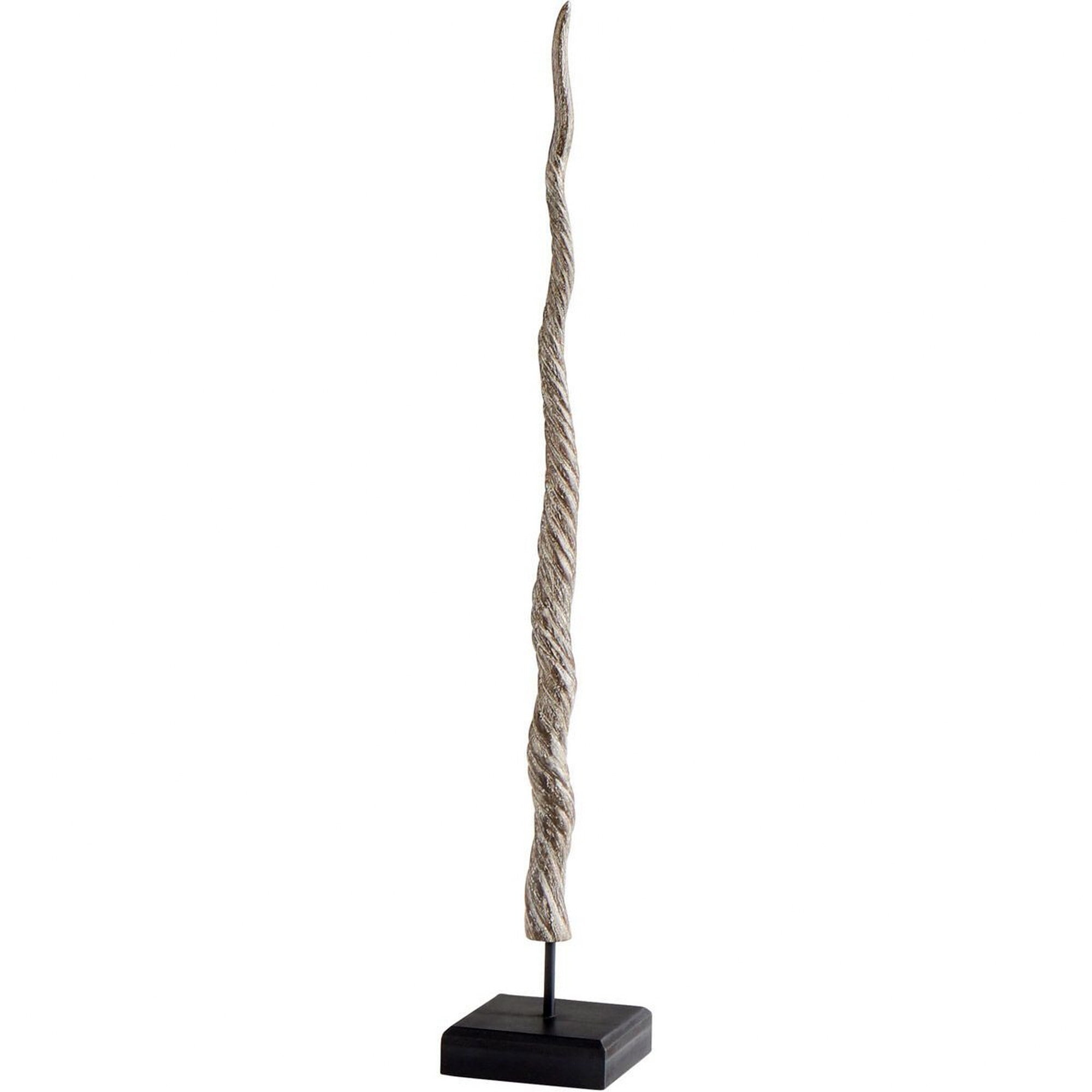 Contemporary Addax 25.75" Iron Statue in Gray/Silver Finish