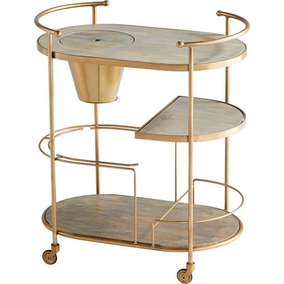 Cyan lighting - Barcraft - Bar Cart-35 Inches Tall and 18.5 Inches Wide