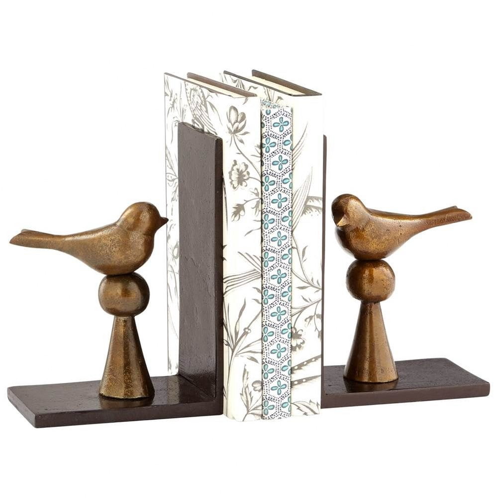 Cyan lighting - Birds and Books - Bookends-7.25 Inches Tall and 3 ...