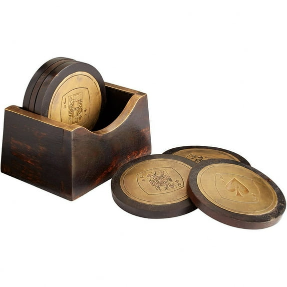 08017-Cyan lighting-Card Carrying Coasters - 4.25 Inch Container