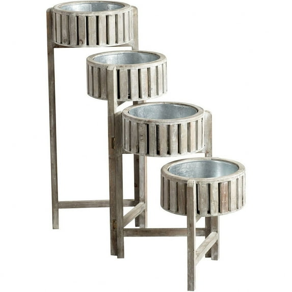 Cyan lighting - Cascade screen - small Planter - 61.25 Inches Wide by 38.5