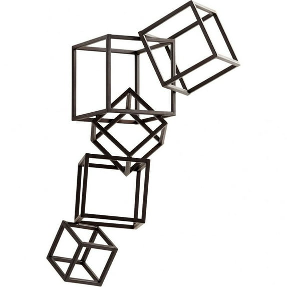 Cyan lighting - Cubed Tree - Wall Art-26.75 Inches Tall and 12.5 Inches Wide