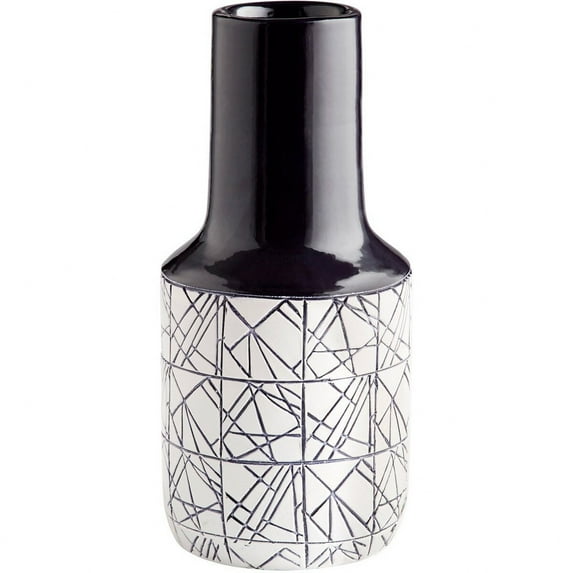 Cyan lighting - Dark Zenith - Large Vase-15.75 Inches Tall and 7 Inches Wide