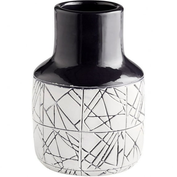 Cyan lighting - Dark Zenith - small Vase-9 Inches Tall and 6 Inches Wide - Cyan