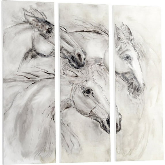 Cyan lighting - Galloping - Wall Art-1 Inches Tall and 47.25 Inches Wide - Cyan