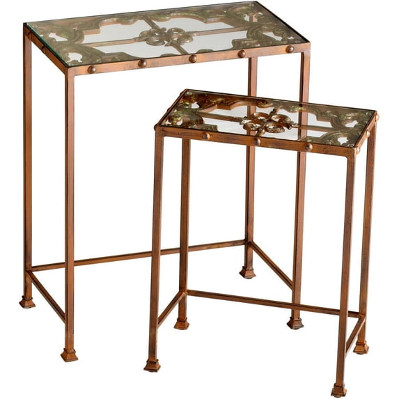 Small Nesting Table 11 Inches Wide By 19.5 Inches Long Cyan Lighting 04887