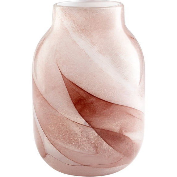 Cyan lighting - Mauna Loa - Vase-11.25 Inches Tall and 7.75 Inches Wide - Cyan