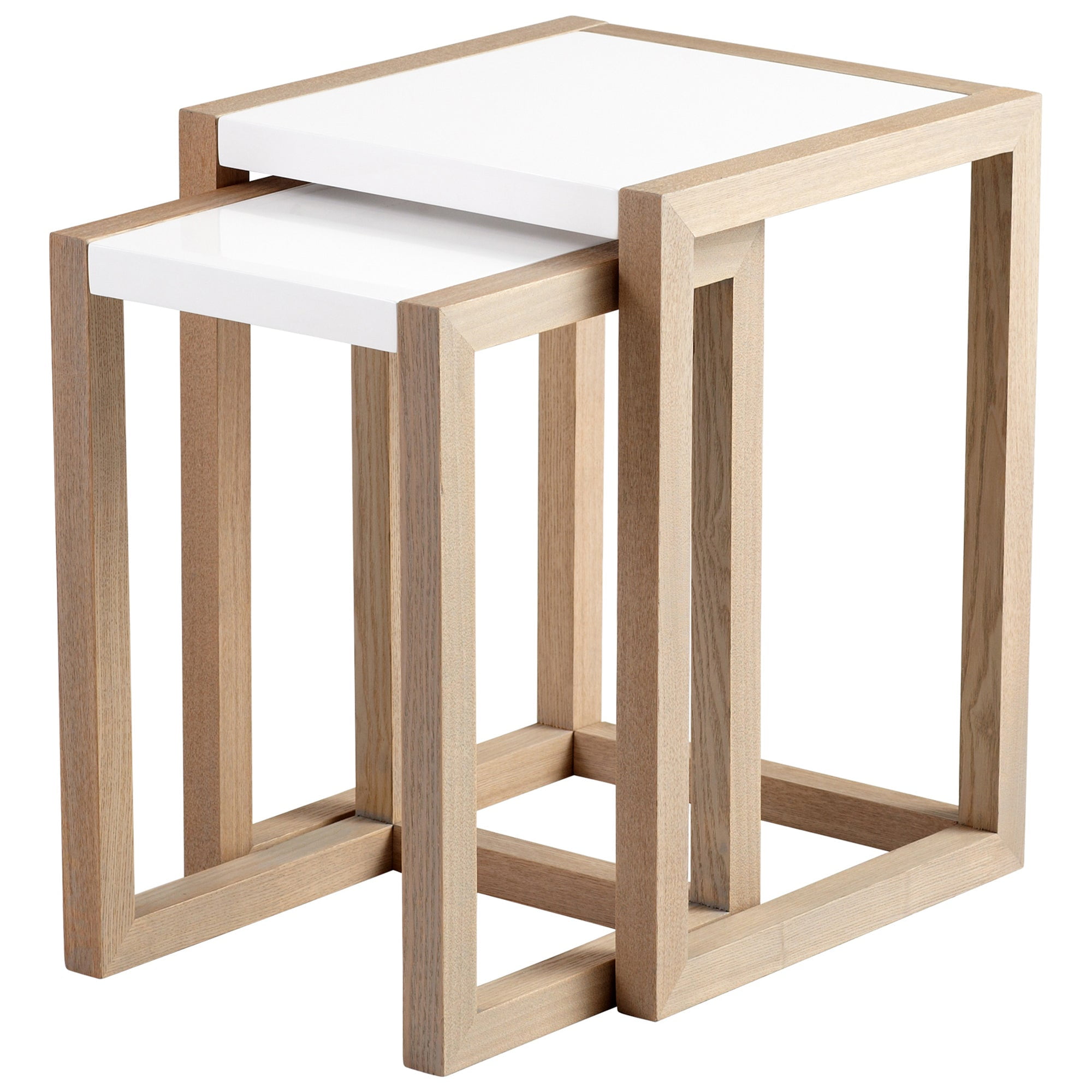 Becket Two-Tone Wood Rectangular Nesting Tables