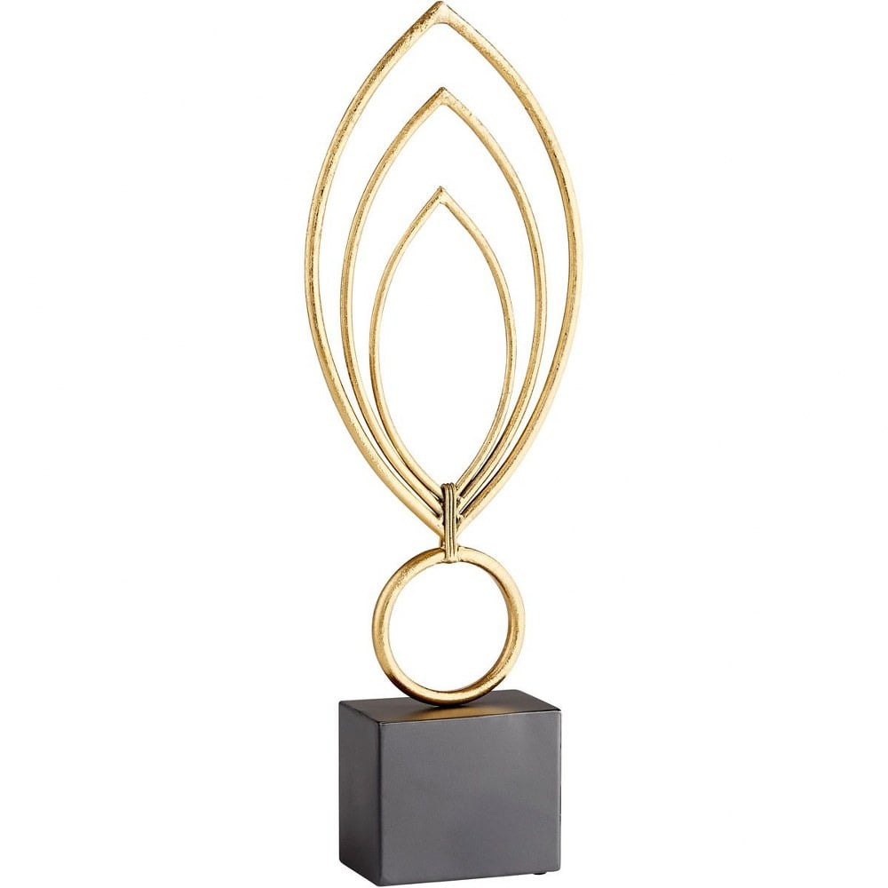 Nova Gold & Black Teardrop Iron Tabletop Sculpture