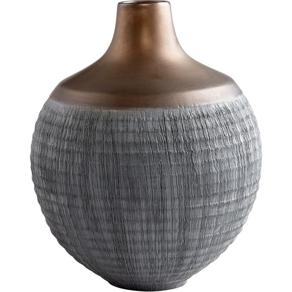Contemporary Gray Ceramic Table Vase 9.5"x11.5"