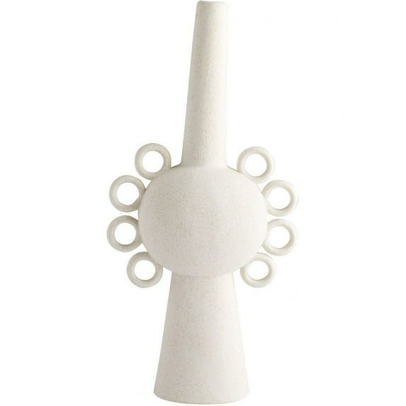 Cyan lighting - Ringlets - Large Vase-22.5 Inches Tall and 5 Inches Wide - Cyan