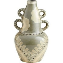 Cyan lighting - Rocky Valley - Vase-17.5 Inches Tall and 9 Inches Wide - Cyan