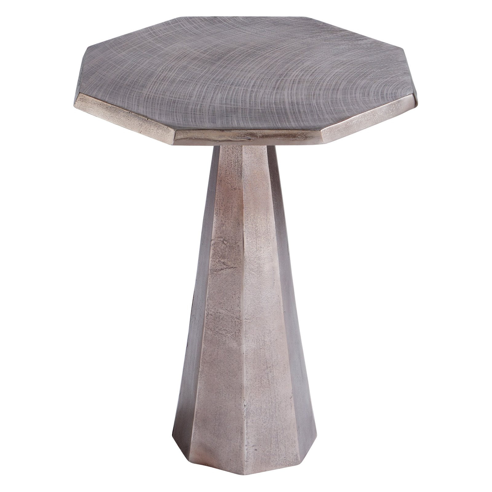 Armon Textured Bronze Octagonal Metal Side Table