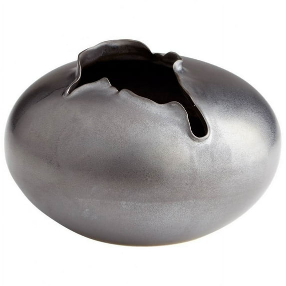 Cyan lighting - Tambora - Medium Vase-6.25 Inches Tall and 10 Inches Wide - Cyan