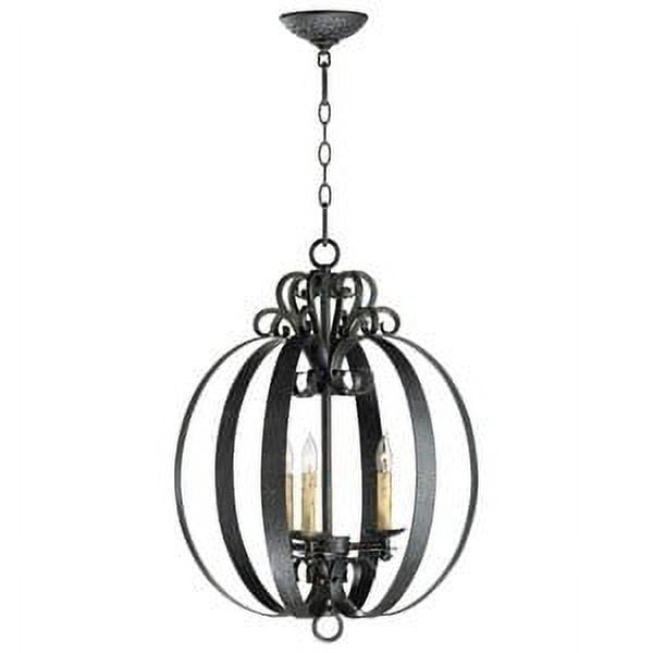 Elegant Bronze 18.75" Drum Pendant with Crystal Accents