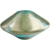 Cyan lighting - Vase - small stargate Vase - 10 Inches Wide by 5.5 Inches High -